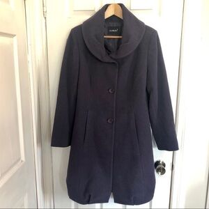 Lilibleu Purple Wool Blend Button-Up Coat | M​​
